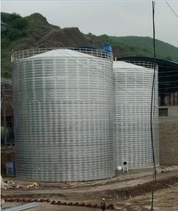 阜阳粮食钢板仓的安装全过程不用热焊接